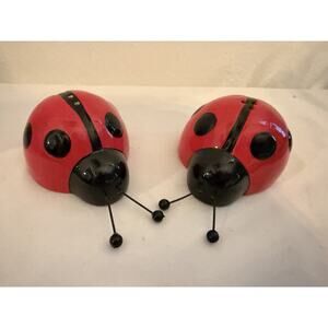Burton Burton Ladybug Salt Pepper Shaker Set Lady B Ceramic Novelty Ladybug